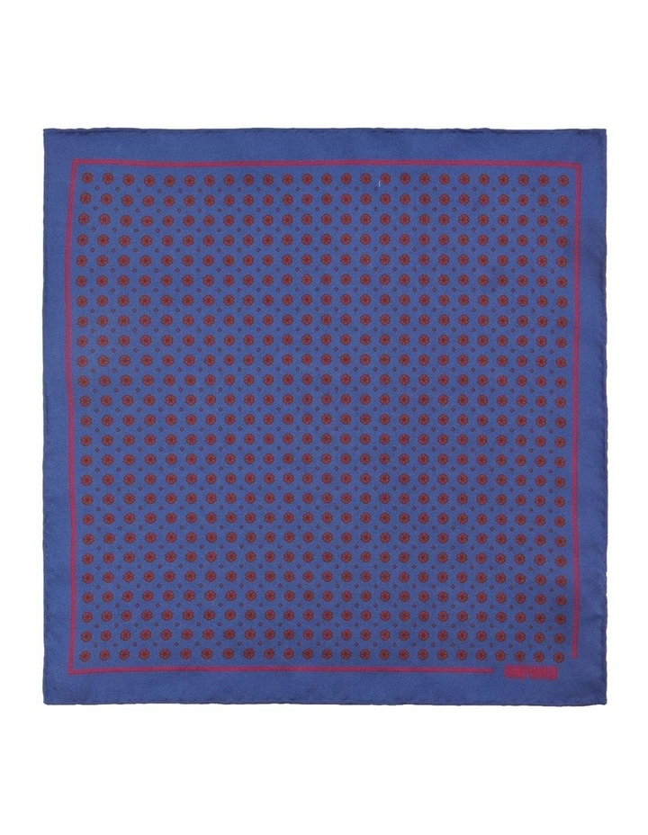 Logan Pocket Square in Dark Blue