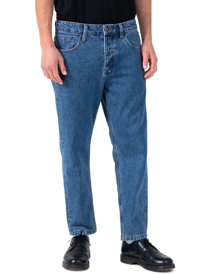 Chopped Denim Jean in Blue