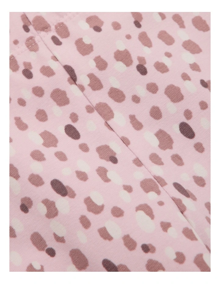 Organically Grown Cotton Blend Leopard Legging in Pink Animal