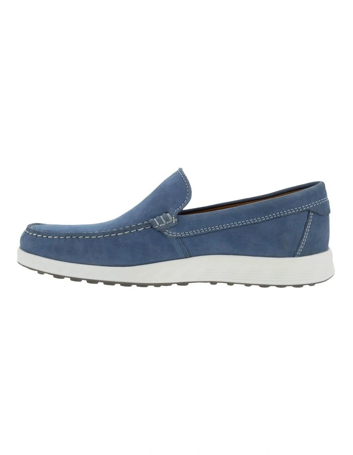 S-Lite Leather Moccasin Shoe in Blue