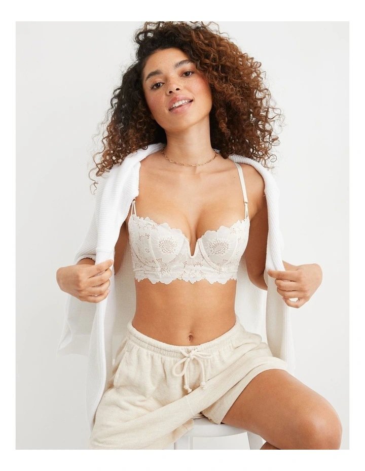 Real Power Balconette Poppy Lace Bra in Soft Muslin