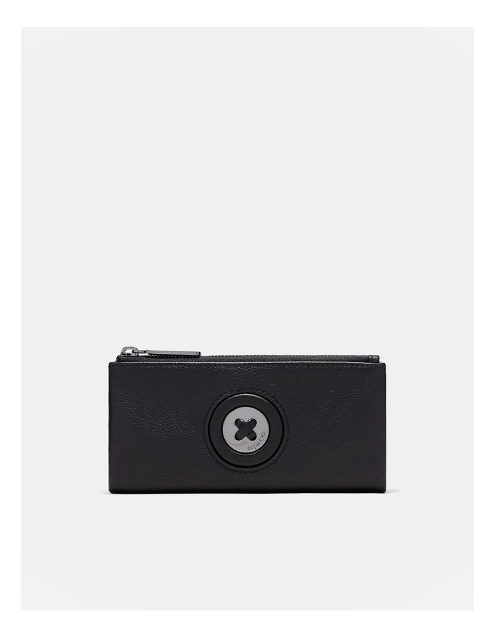 Mim-mazing Large Wallet in Black Gunmetal