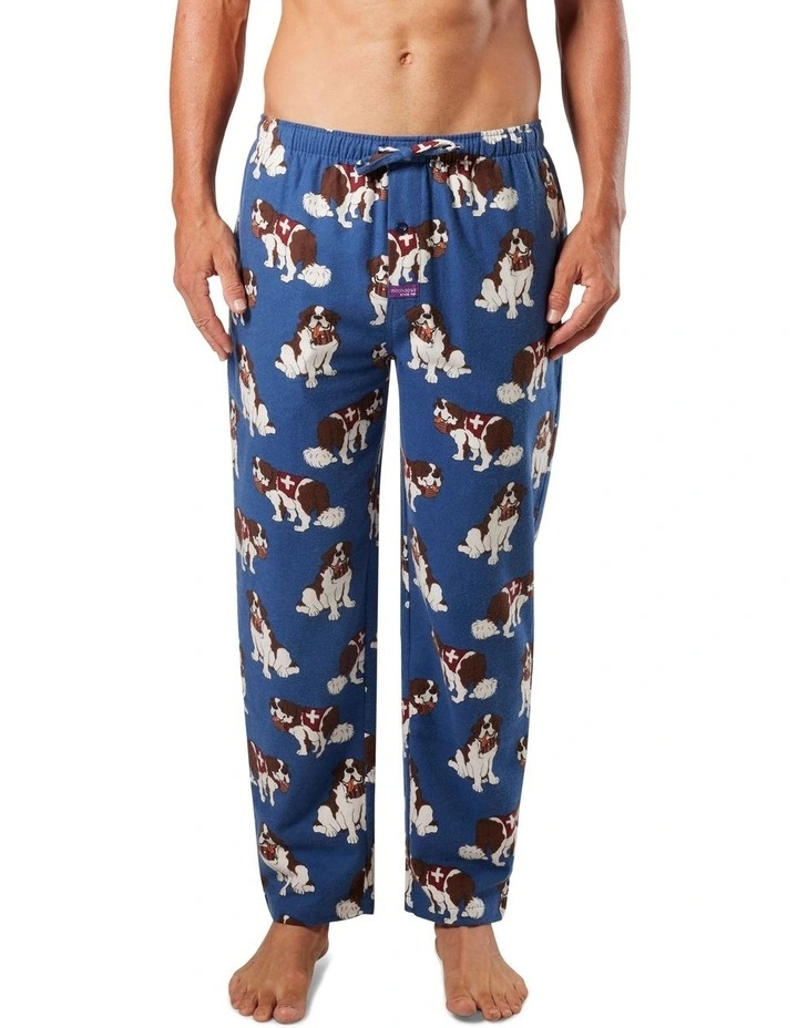 Rescue Dogs Cotton Flannel Sleep Pant in Dark Blue