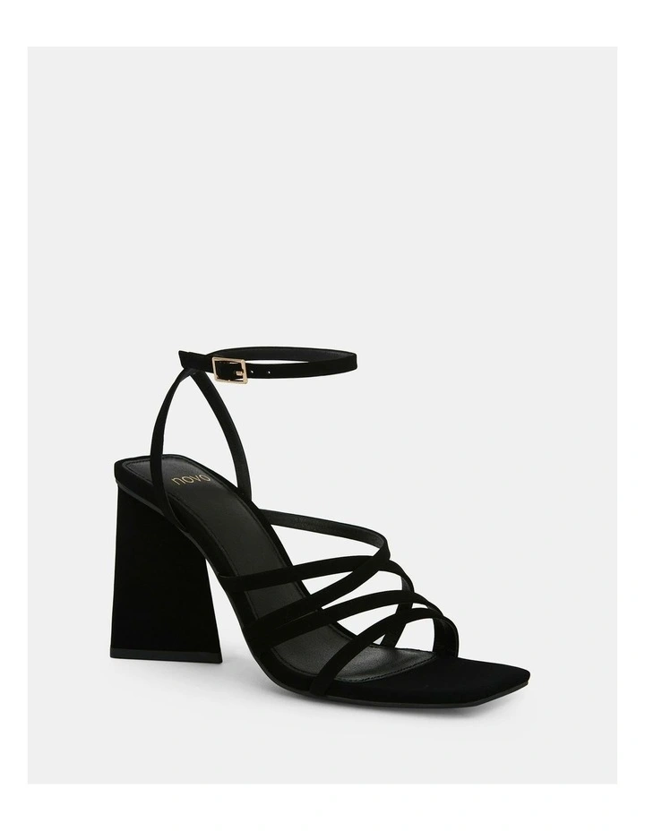 Lecia Open Toe Heels in Black