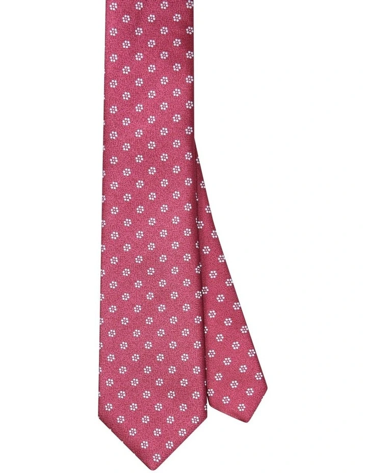 Floral Tie in Red