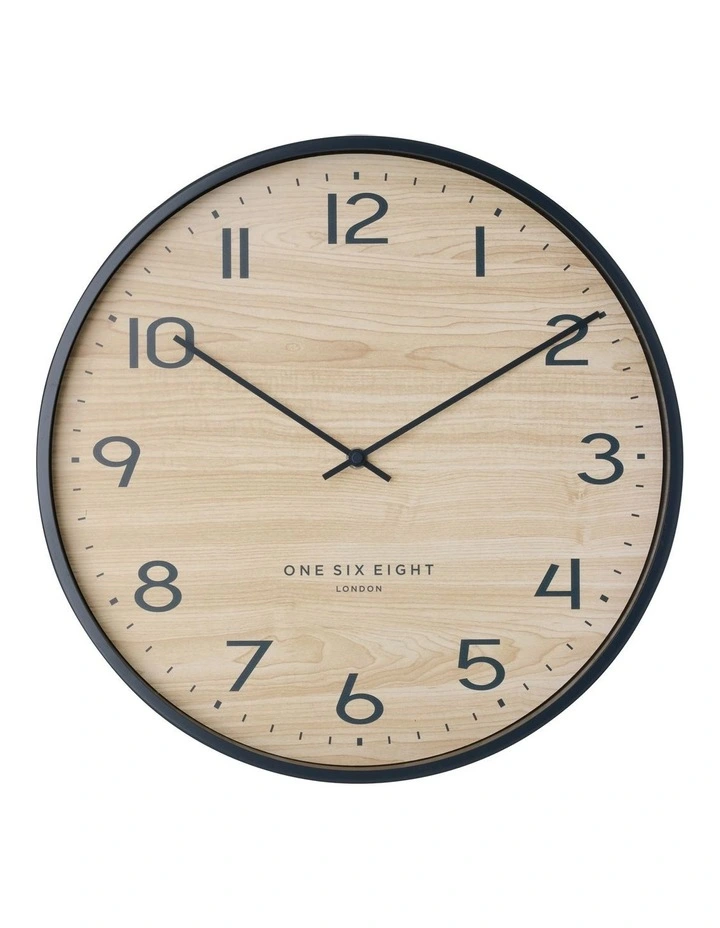 Taylor 40cm Silent Wall Clock in Black