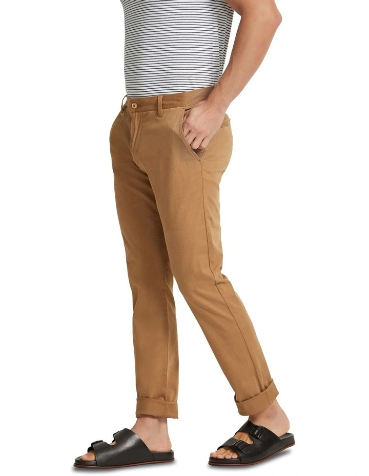 Stretch Skinny Fit Chino in Tan