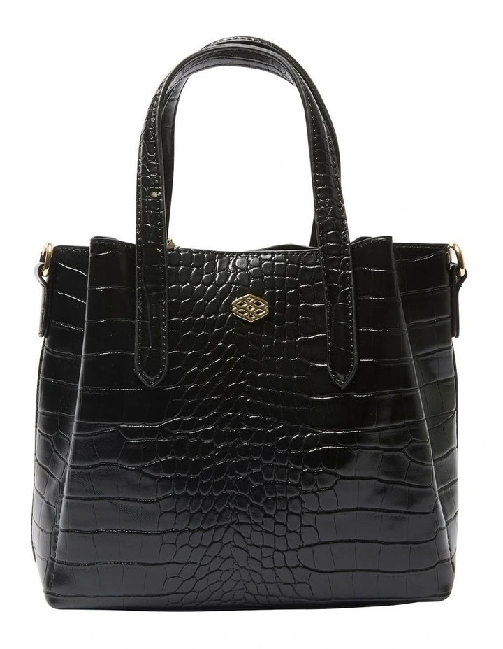 H-Jada Bag in Black Croc