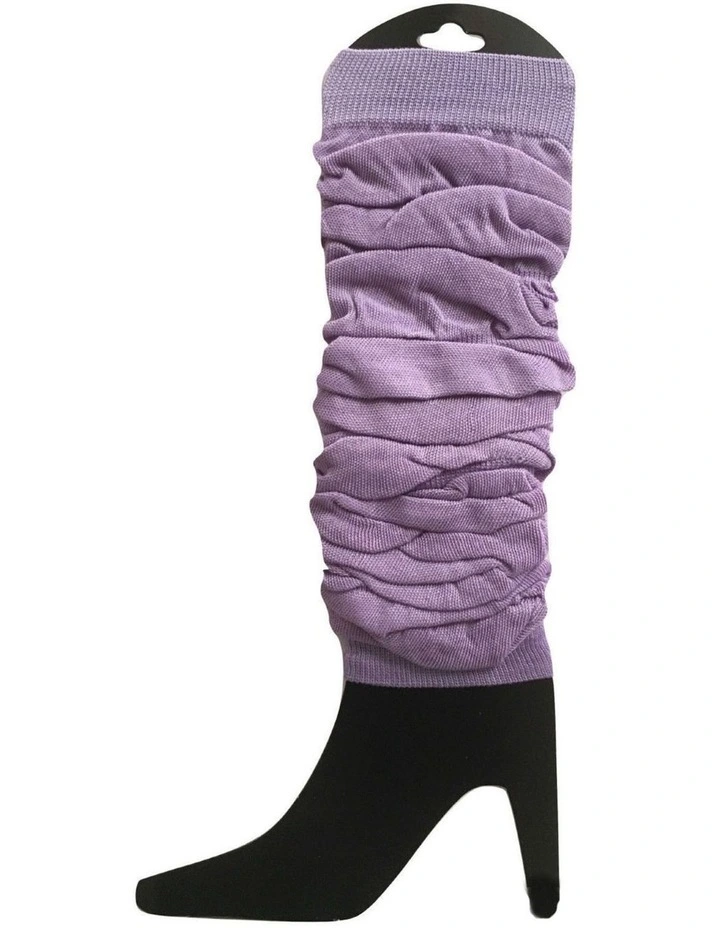 Knitted Leg Warmers 12-Pack in Lilac