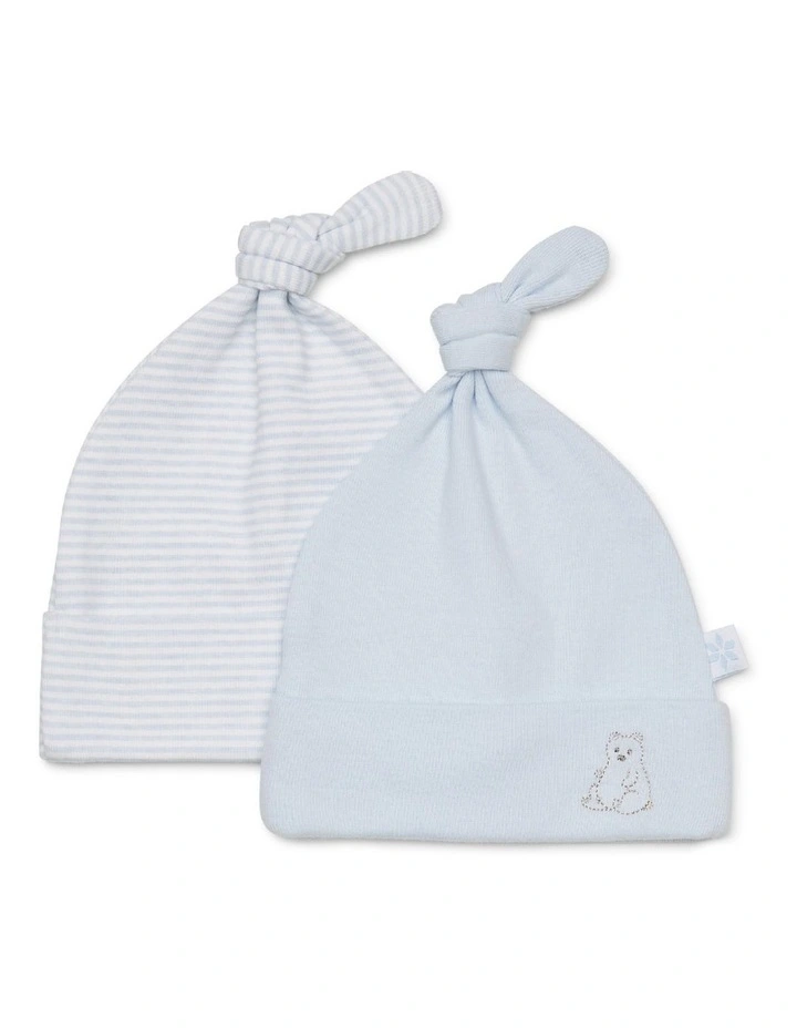 Bear Beanie 2 Pack in Blue
