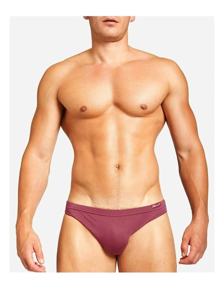 Body Bamboo Bikini Brief in Burgundy