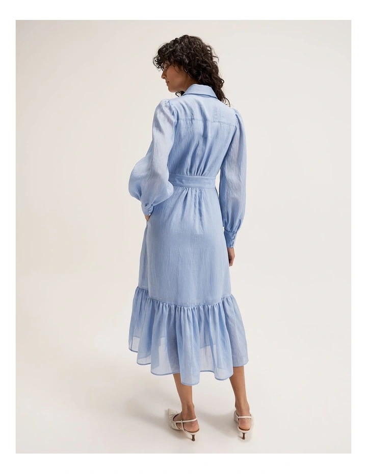 Skyway Shirt Dress in Blue