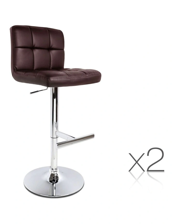 Pu Leather Bar Stool in Brown