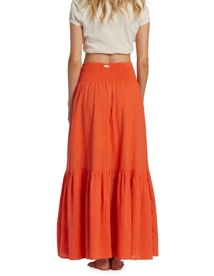 In The Palms Skirt in Coral Craze