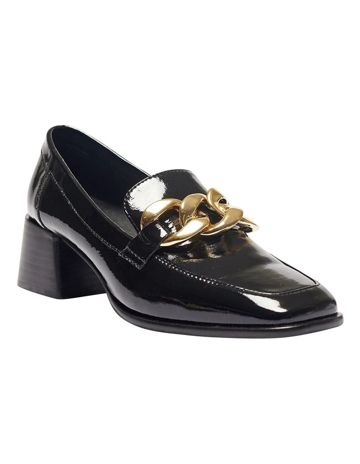 Fancy Black Patent Heeled Shoes