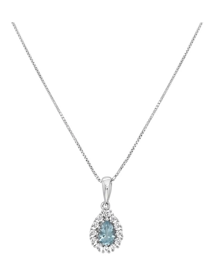 Gemstone Necklace in Blue Topaz