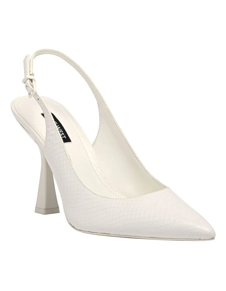 Righty Slingback Heel in White