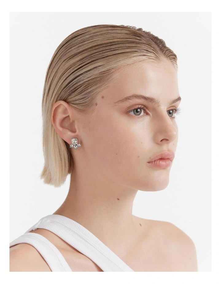 Barbarella Stud Earrings in Silver