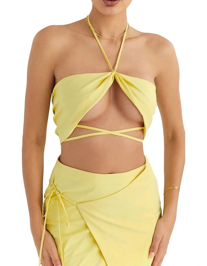 Halter Bralette Top in Lime