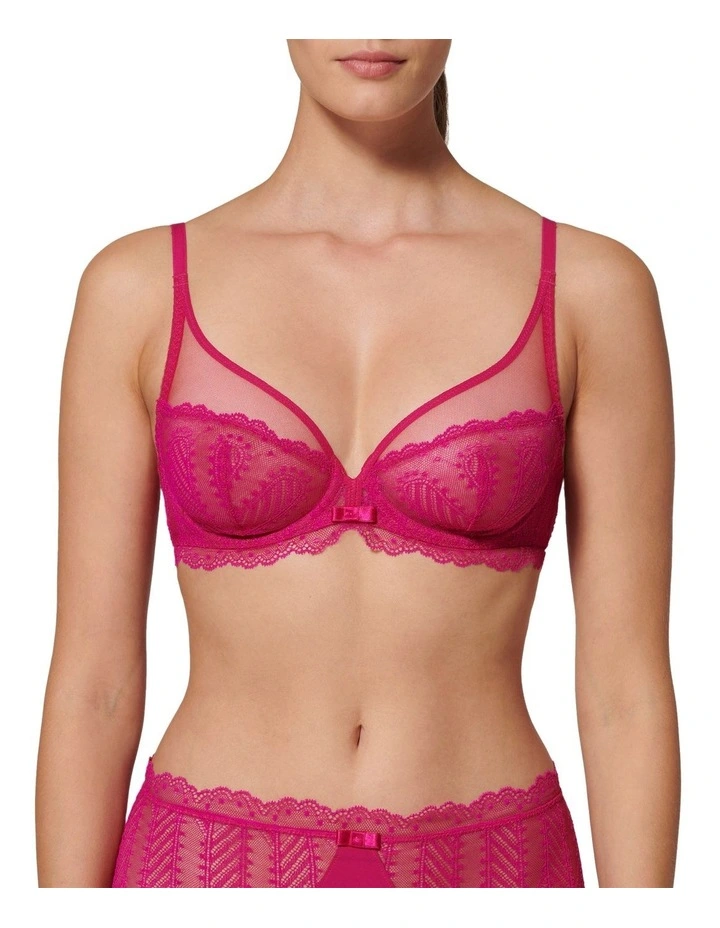 Canopee Full Cup Plunge Bra in Pink