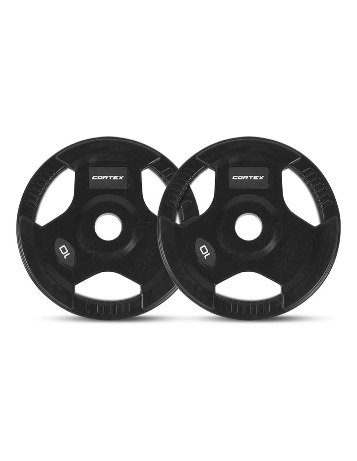 10kg Tri-Grip 50mm Olympic Plates Set of 2 in Black