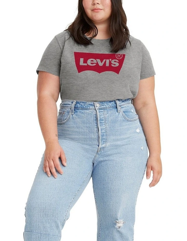 Logo Perfect T-Shirt (Curve) in Grey