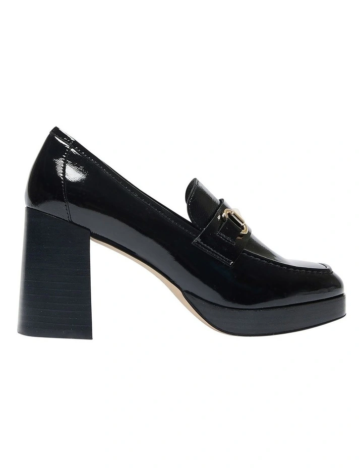 Heidi Heeled Shoes in Black Patent Leather