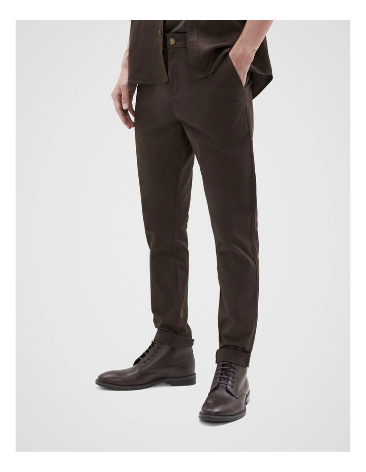 Slim Chino Pant in Chocolate