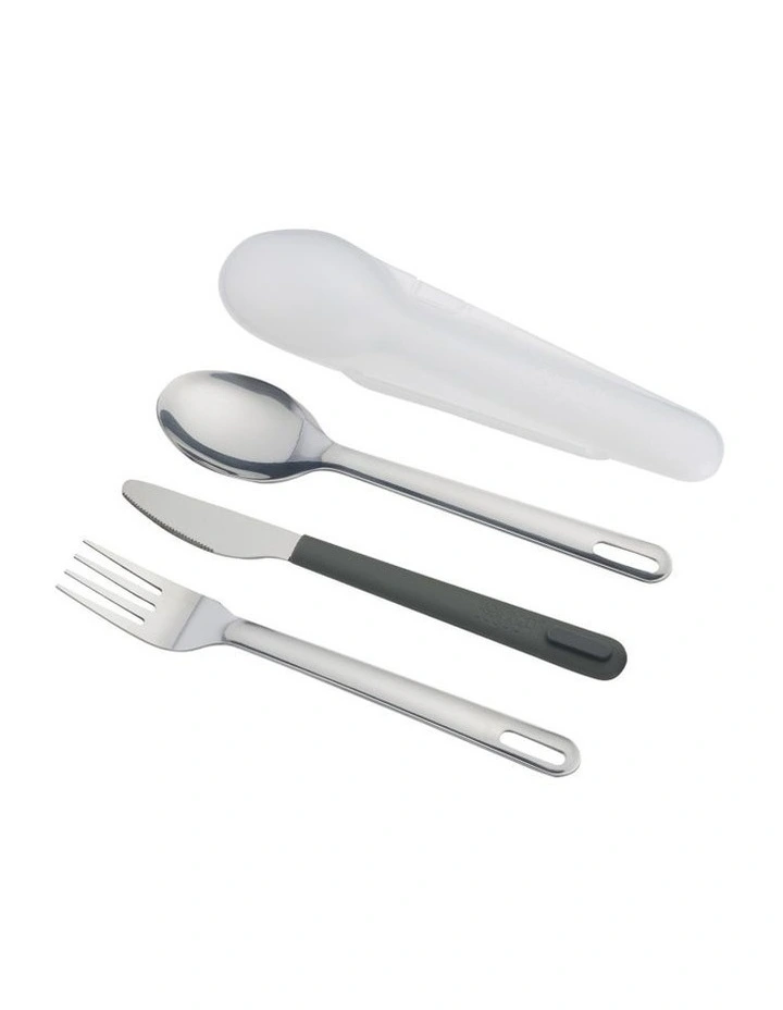 GoEat Stainless Steel Cutlery Set in Anthracite