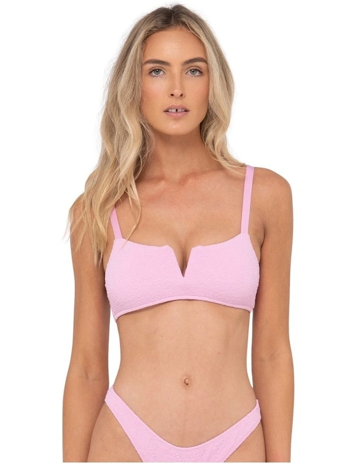 Sandalwood Bralette Bikini Top in Pink