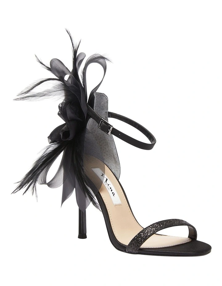 Dollye Sandals In Black Satin
