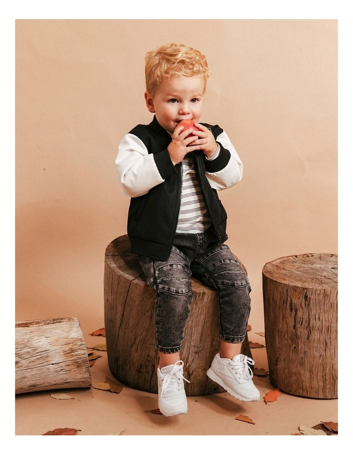 Covered Jacket (Size 0-5) in Black