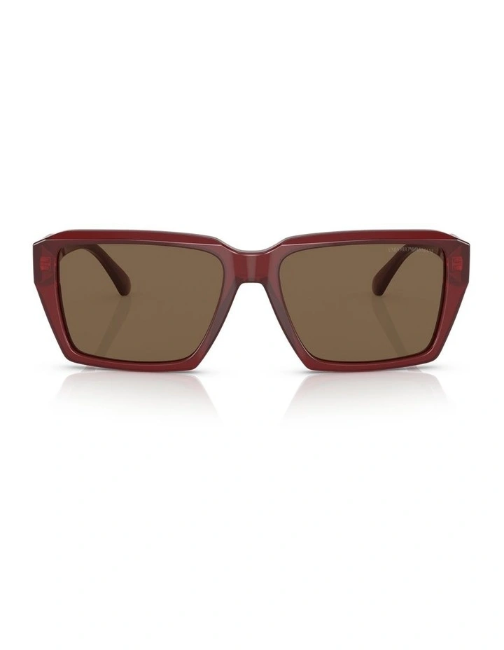 0EA4186 Sunglasses in Shiny Transparent Red