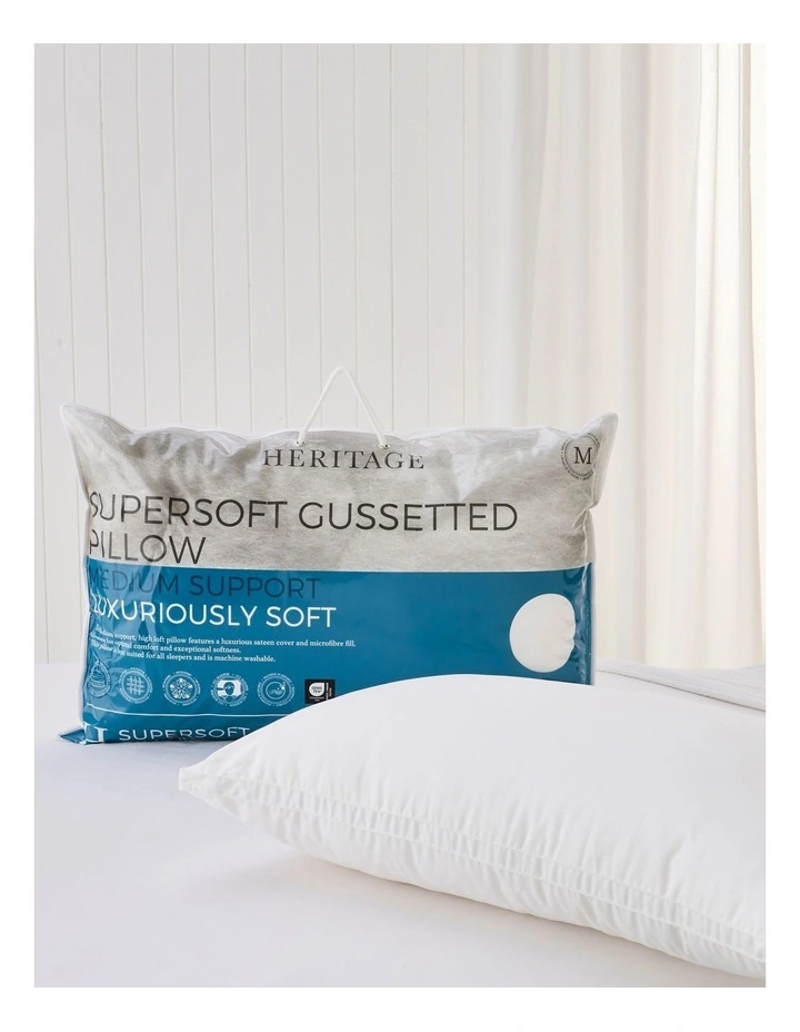 Supersoft Gusseted Pillow in White