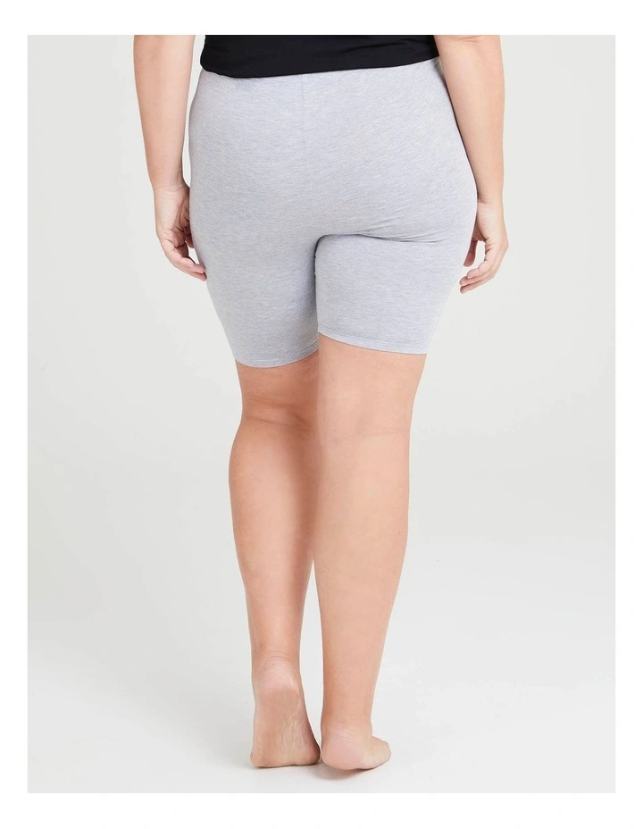 Bamboo Anti Chafe Crop Shorts in Grey Marle