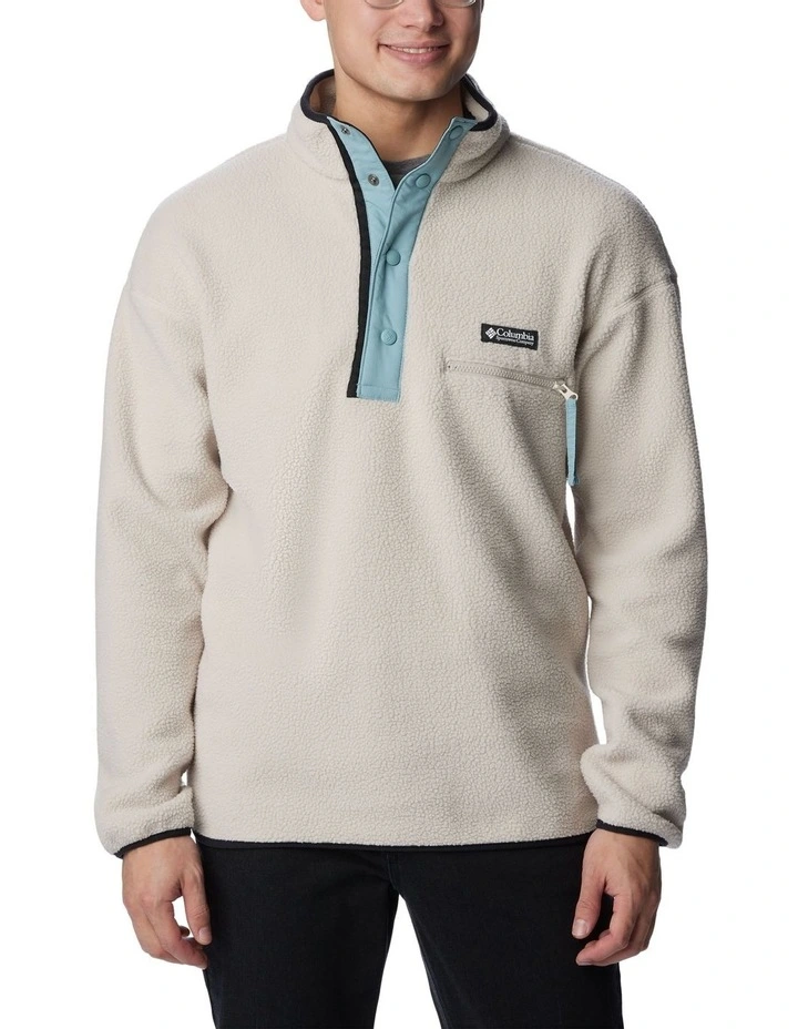 Helvetia Half Snap Fleece Pullover in Grey