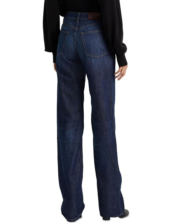 High-Rise Relaxed Straight Jean in Blue