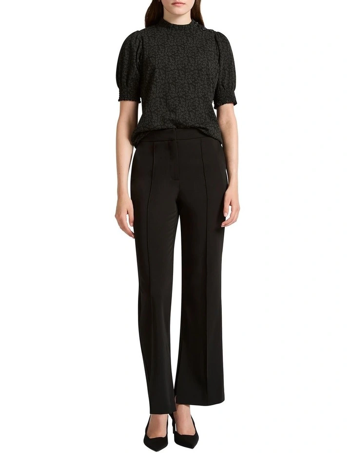 Alice Mock Neck Top in Black