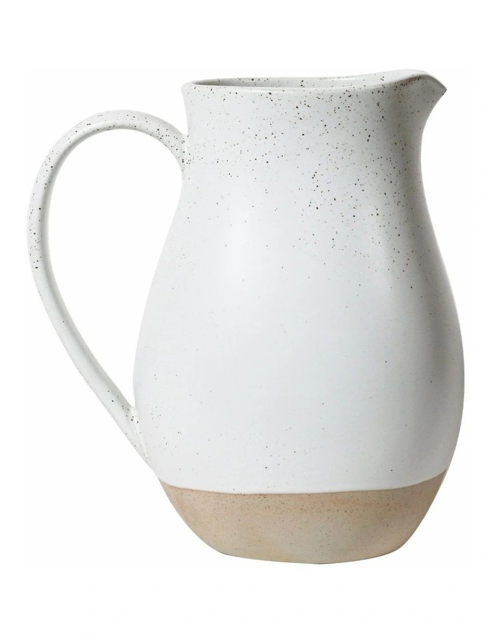 Natural Large Water Jug 1.6L in White Speckle