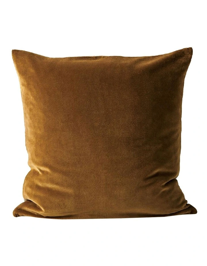 Luxury Velvet Cushion in Tobacco