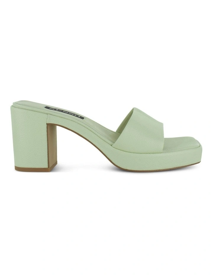 Stevie II Heeled Mules in Green