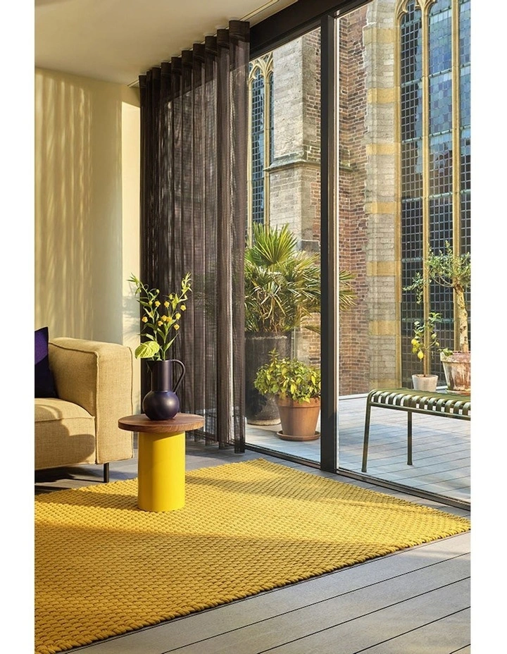 Lace Outdoor Rug 497006 in Mustard