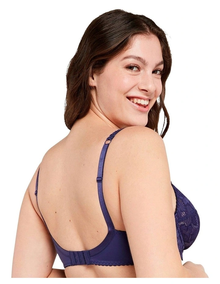 Arum Underwire Balconette Lace Bra in Blue Ribbon