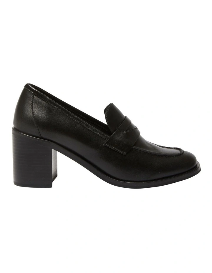 Sonya Heeled Leather Shoes in Black