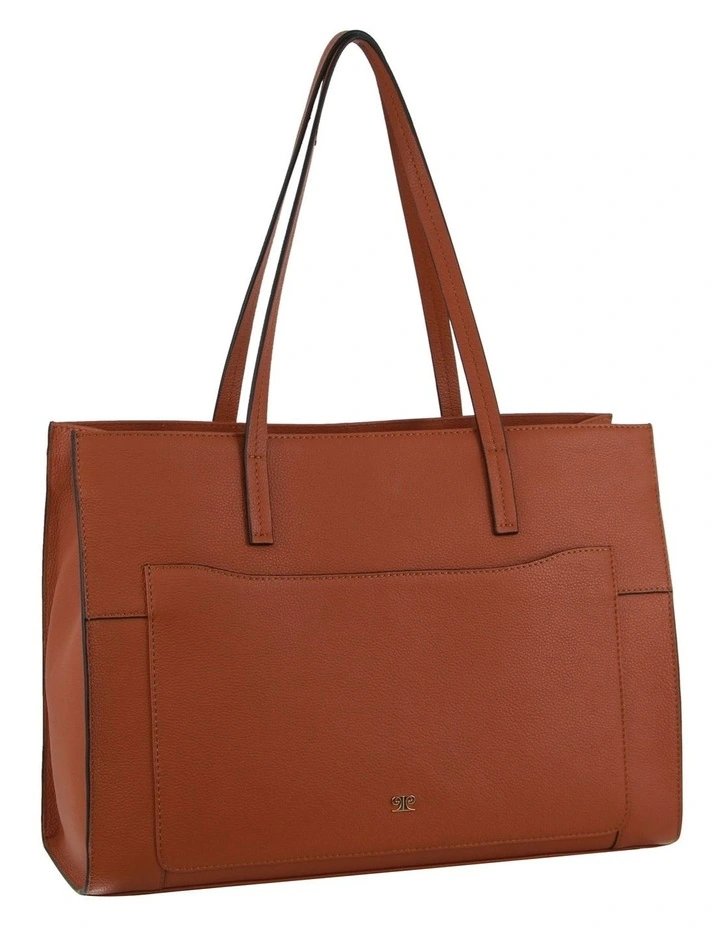 Leather Tote Bag in Cognac