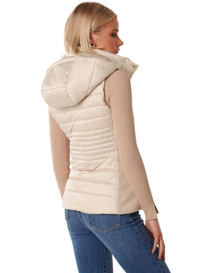 Belinda Gilet Vest Jacket in Cream