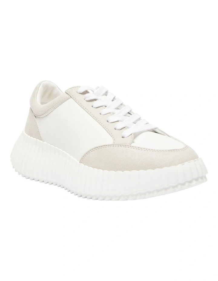 Track Sneakers in White Natural
