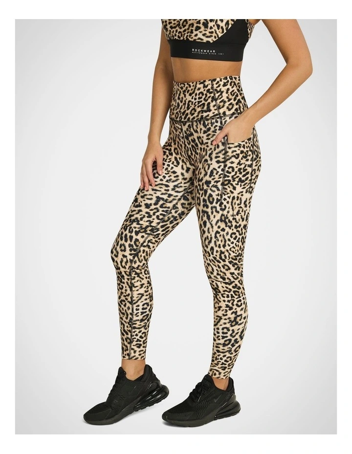 Animal Pocket Full Length Tights in Natural Animal
