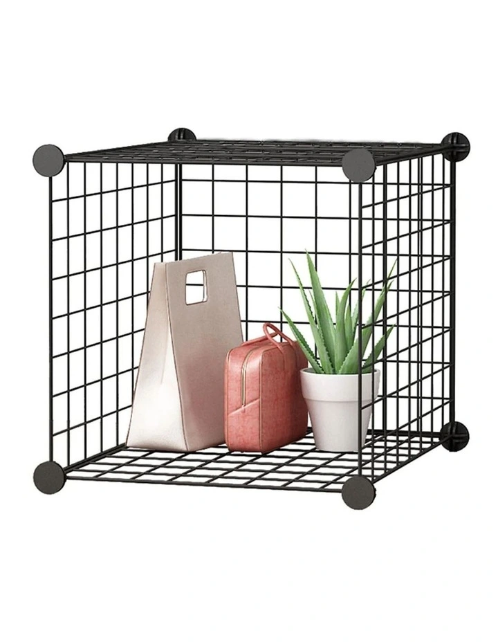 Modular Portable Single Cube Storage Organiser in Black