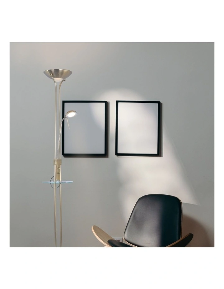 Seed USB LED Mother & Child Floor Lamp in Antique Brass